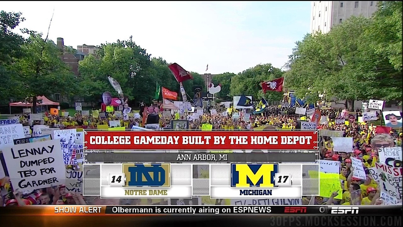 Illustration for article titled "My GF's Tits 4 Tickets": Notre Dame vs. Michigan GameDay Sign Roundup